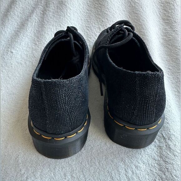 New Dr. Martens  1461 Glitter Ray Black women’s oxfords‎ US Size 9 chunky - Picture 10 of 12